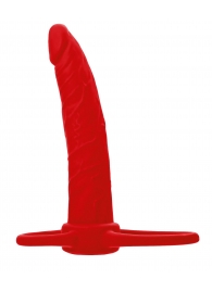Красная насадка на пенис для двойного проникновения Black Red - 16,5 см. - ToyFa - купить с доставкой в Тамбове