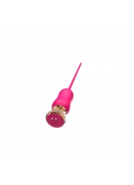 Розовый тонкий стимулятор Nipple Vibrator - 23 см. - I-MOON - купить с доставкой в Тамбове
