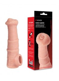 Телесная фантазийная насадка на член Cock Sleeve Size M - KOKOS - в Тамбове купить с доставкой