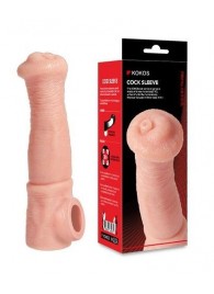 Телесная фантазийная насадка на член Cock Sleeve Size L - KOKOS - в Тамбове купить с доставкой