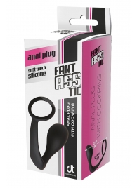 Черное эрекционное кольцо с анальной пробкой Anal Plug With Cockring - Dream Toys - в Тамбове купить с доставкой