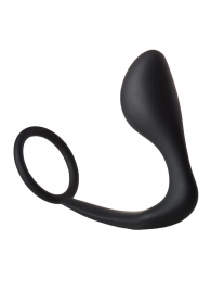 Черное эрекционное кольцо с анальной пробкой Anal Plug With Cockring - Dream Toys - в Тамбове купить с доставкой