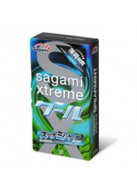 Презервативы Sagami Xtreme Mint с ароматом мяты - 10 шт. - Sagami - купить с доставкой в Тамбове