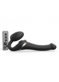 Черный безремневой страпон Multi Orgasm Size S с клиторальной стимуляцией - Strap-on-me - купить с доставкой в Тамбове