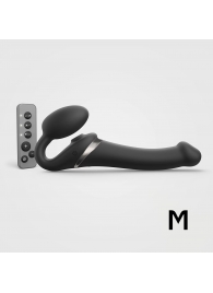 Черный безремневой страпон Multi Orgasm Size M с клиторальной стимуляцией - Strap-on-me - купить с доставкой в Тамбове