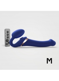 Синий безремневой страпон Multi Orgasm Size M с клиторальной стимуляцией - Strap-on-me - купить с доставкой в Тамбове