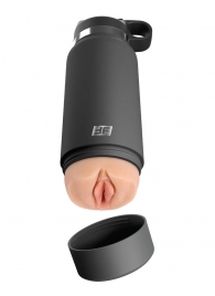 Серый мастурбатор в виде бутылки F*ck Flask - Pipedream - в Тамбове купить с доставкой