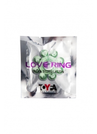 Зеленое эрекционное кольцо-цветок - Toyfa Basic - в Тамбове купить с доставкой