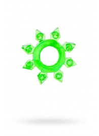 Зеленое эрекционное кольцо-звезда - Toyfa Basic - в Тамбове купить с доставкой