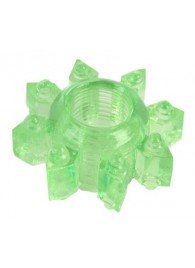 Зеленое эрекционное кольцо-звезда - Toyfa Basic - в Тамбове купить с доставкой