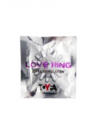 Прозрачное гелевое эрекционное кольцо с шипиками - Toyfa Basic - в Тамбове купить с доставкой