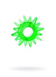 Зеленое эрекционное кольцо-солнце - Toyfa Basic - в Тамбове купить с доставкой