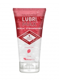 Интимный гель-смазка на водной основе Lubrimax Magic Strawberry - 75 мл. - ИнтелБИО - купить с доставкой в Тамбове