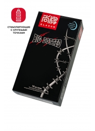 Презервативы с точками Elasun Big Dotted - 10 шт. - Elasun - купить с доставкой в Тамбове