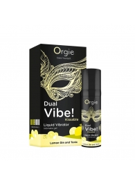 Съедобный жидкий вибратор Dual Vibe! со вкусом лимонного джина с тоником - 15 мл. - ORGIE - купить с доставкой в Тамбове