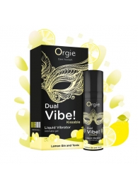 Съедобный жидкий вибратор Dual Vibe! со вкусом лимонного джина с тоником - 15 мл. - ORGIE - купить с доставкой в Тамбове