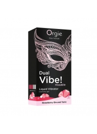 Съедобный жидкий вибратор Dual Vibe! со вкусом клубничного джина с тоником - 15 мл. - ORGIE - купить с доставкой в Тамбове