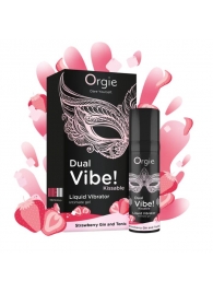 Съедобный жидкий вибратор Dual Vibe! со вкусом клубничного джина с тоником - 15 мл. - ORGIE - купить с доставкой в Тамбове