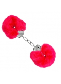 Красные меховые наручники Love с ключиками - Baile - купить с доставкой в Тамбове