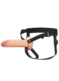 Полый страпон на ремнях 8’’ Hollow Silicone Strap-on - Pipedream - купить с доставкой в Тамбове