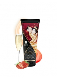 Массажный крем для тела с ароматом клубники и шампанского Sparkling Strawberry Wine - 200 мл. - Shunga - купить с доставкой в Тамбове