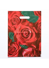 Пакет с цветочным принтом и вырубной ручкой (30х40 см) - Сима-Ленд - купить с доставкой в Тамбове