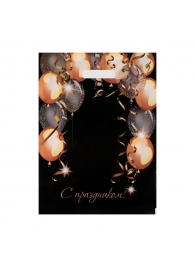 Пакет с вырубной ручкой и принтом в виде шариков (30х40 см) - Сима-Ленд - купить с доставкой в Тамбове