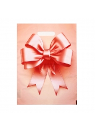 Пакет с принтом в виде банта с вырубной ручкой (30х40 см) - Сима-Ленд - купить с доставкой в Тамбове