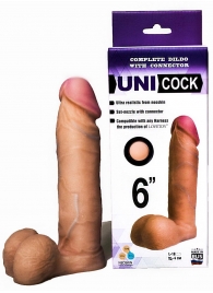 Насадка для страпона фаллической формы UNICOCK 6  - 18 см. - LOVETOY (А-Полимер) - купить с доставкой в Тамбове