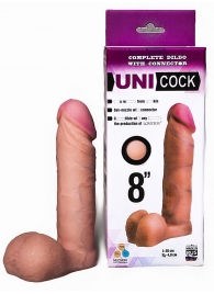 Фаллическая насадка для страпона UNICOCK 8  - 20 см. - LOVETOY (А-Полимер) - купить с доставкой в Тамбове