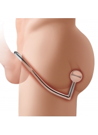 Кольцо на пенис с анальным стимулятором Stainless Steel Anal Hook   Cock Ring - BlueLine - в Тамбове купить с доставкой