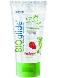 Гель-смазка на водной основе с ароматом клубники BioGlide - 80 мл. - Joy Division - купить с доставкой в Тамбове