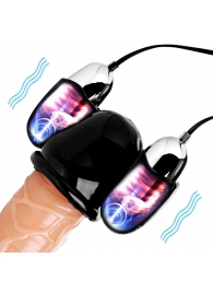 Черная стимулирующая насадка для головки полового члена Multi Speed Vibrating Penis Head Teaser - XR Brands - в Тамбове купить с доставкой