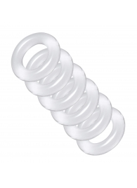 Комплект из 6 прозрачных эрекционных колец Ring Master Custom Ball Stretcher Kit - XR Brands - в Тамбове купить с доставкой