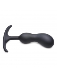 Черный массажер простаты с утяжелителями Premium Silicone Weighted Prostate Plug Medium - 16,3 см. - XR Brands - в Тамбове купить с доставкой