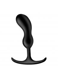 Черный массажер простаты с утяжелителями Premium Silicone Weighted Prostate Plug Medium - 16,3 см. - XR Brands - в Тамбове купить с доставкой