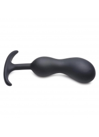 Черный массажер простаты с утяжелителями Premium Silicone Weighted Prostate Plug Large - 18,8 см. - XR Brands - в Тамбове купить с доставкой