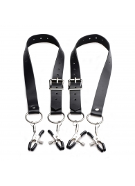 Ремни с зажимами для половых губ Spread Labia Spreader Straps with Clamps - XR Brands - купить с доставкой в Тамбове