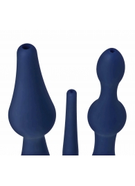 Набор из 3 универсальных насадок для анального душа Universal 3 Piece Silicone Enema Attachment Set - XR Brands - купить с доставкой в Тамбове