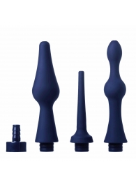 Набор из 3 универсальных насадок для анального душа Universal 3 Piece Silicone Enema Attachment Set - XR Brands - купить с доставкой в Тамбове