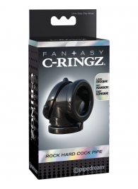Черное эрекционное кольцо Rock Hard Cock Pipe - Pipedream - в Тамбове купить с доставкой