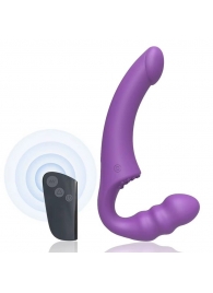 Фиолетовый безремневой страпон Straples Strap-On Dildo - Erokay - купить с доставкой в Тамбове