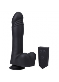 Черная мини-машина на присоске Piston Thruster - Doc Johnson - купить с доставкой в Тамбове