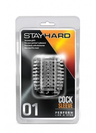 Прозрачная насадка с шипами STAY HARD COCK SLEEVE 01 CLEAR - Blush Novelties - в Тамбове купить с доставкой