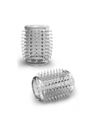 Прозрачная насадка с шипами STAY HARD COCK SLEEVE 01 CLEAR - Blush Novelties - в Тамбове купить с доставкой