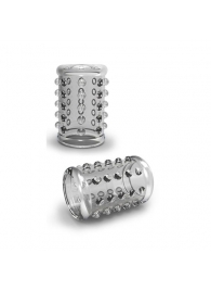 Прозрачная насадка на пенис с шишечками STAY HARD COCK SLEEVE 02 CLEAR - Blush Novelties - в Тамбове купить с доставкой
