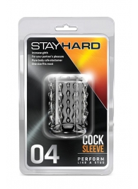 Прозрачная насадка с бороздками STAY HARD COCK SLEEVE 04 CLEAR - Blush Novelties - в Тамбове купить с доставкой