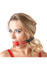 Силиконовый кляп-шар на чёрных ремешках Red Gag silicone - Orion - купить с доставкой в Тамбове