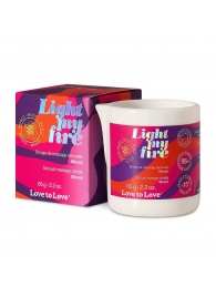 Массажная свеча Light My Fire с ароматом моной - 80 мл. - Love to Love - купить с доставкой в Тамбове