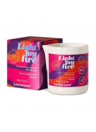 Массажная свеча Light My Fire Coconut с ароматом кокоса - 65 гр. - Love to Love - купить с доставкой в Тамбове